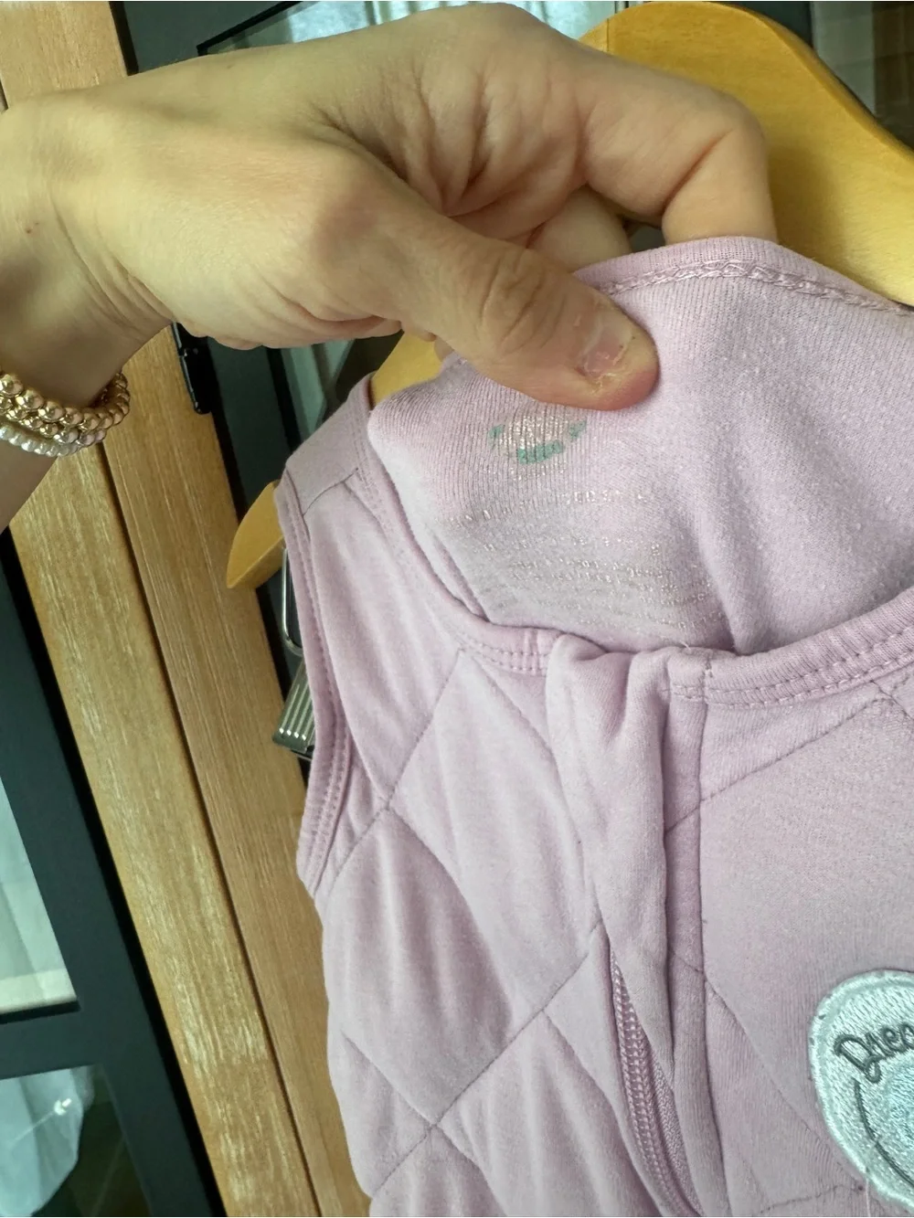 Dreamland baby sleeping sack zip up misty mauve girl toddler cotton